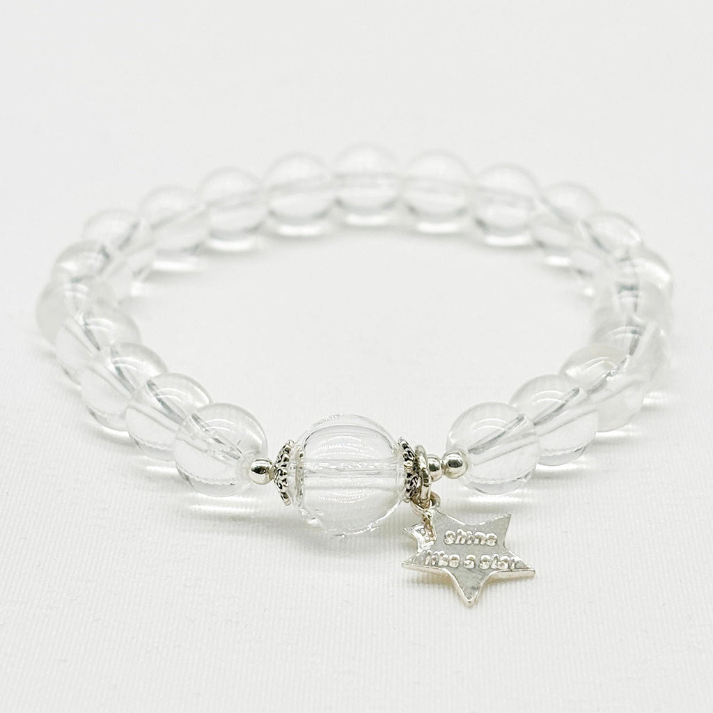 Sterling Silver Crystal Aroma Bracelet - Clear Quartz | Energy & Healing | Diffuser Jewellery | Gift for her