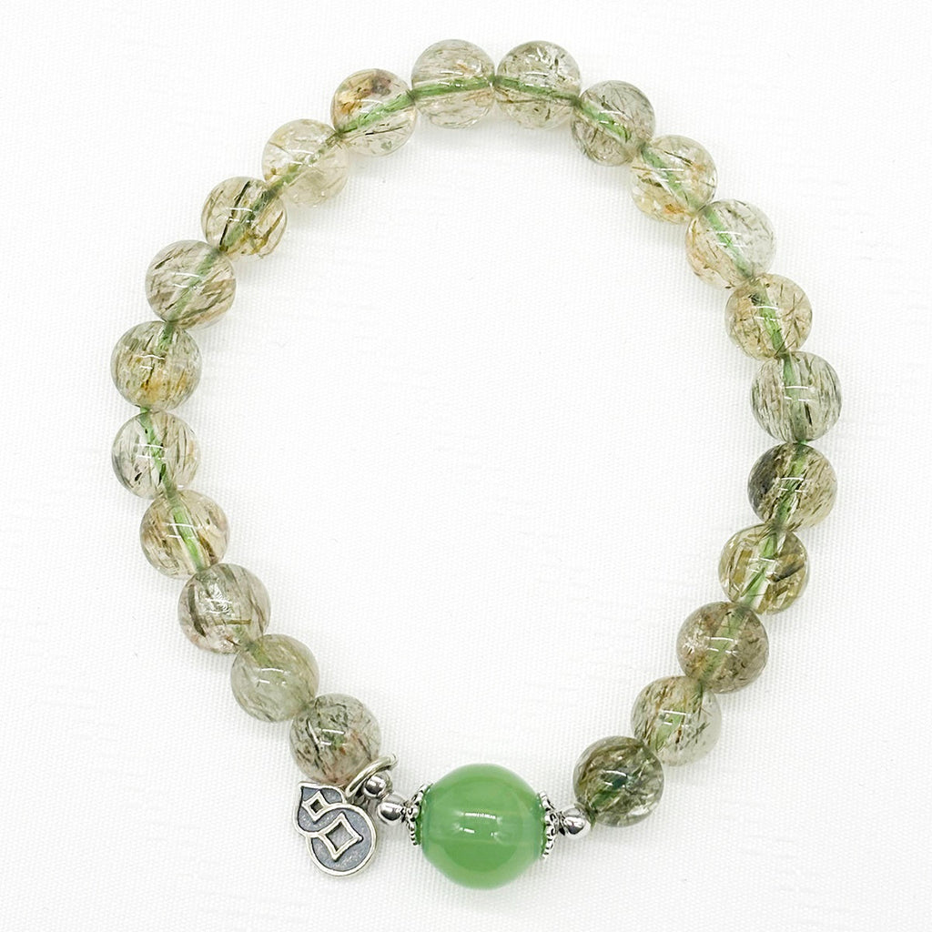 Sterling Silver Crystal Aroma Bracelet - Ghost Phantom Quartz | Energy & Healing | Diffuser Jewellery | Unique Gift